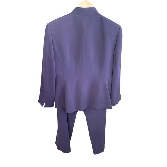 TAHARI Arthur S. Levine Purple 2 pc Career Pantsuit Women's Plus Size 14P - Picture 2 of 13